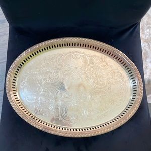 Vintage Antique Italian Eales Silver 1779 Silver Plate Tray